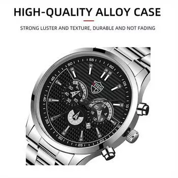 DEYROS Модные мужские часы Мужские роскошные кварцевые часы с календарем и ремешком из нержавеющей стали Мужские повседневные часы Лучший выбор для мужчин