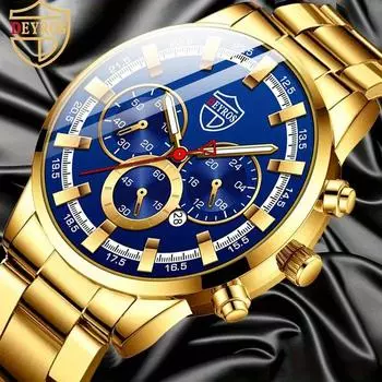 DEYROS модные мужские повседневные простые часы мужские кварцевые наручные часы с сетчатым ремешком из нержавеющей стали, лучшие подарки для него