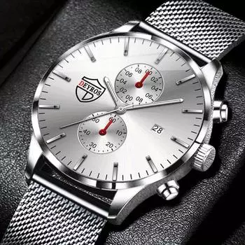 DEYROS Мужские деловые часы с календарем, светящиеся, модные кварцевые часы для мужчин, подарки для мужчин