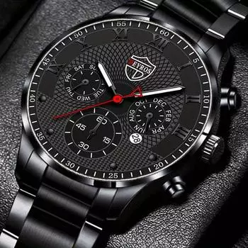 DEYROS Новые модные мужские часы класса люкс с деловым календарем, кварцевые часы с ремешком из нержавеющей стали, мужские часы, подарок на День отца