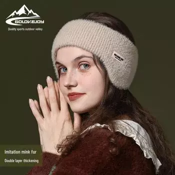 «DEZ43 Унисекс наушники из трикотажной шерсти с бархатной подкладкой — теплые, ветрозащитные и стильные для осени и зимы» Classic, One Size