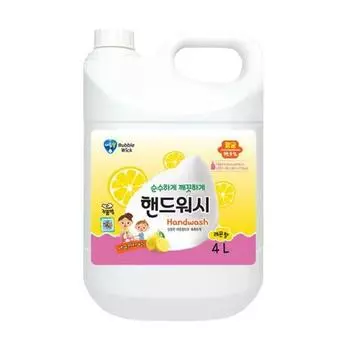 Дезинфицирующее средство для рук Bubble Wick Lemon, жидкое мыло, сменный блок для пены для мытья рук большой емкости, 4 л, 1 шт.