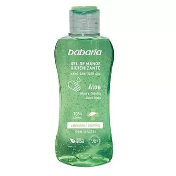 Дезинфицирующий гель для рук Babaria Aloe 70% спирт 100мл