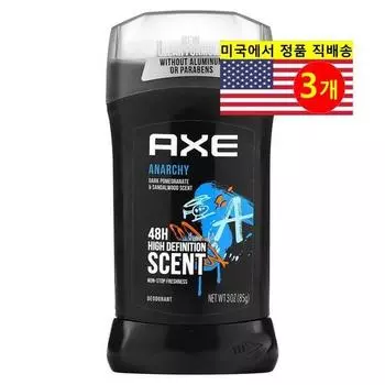 Дезодорант AX Anarchy с ароматом темного граната и сандалового дерева, 3 шт.