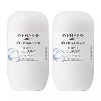 Дезодорант Bypasse 48H Flooded Cotton, 2 шт., 50 мл
