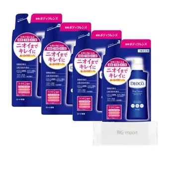 Дезодорант Deoko Medicated Body Cleanse Refill 250 мл для оптовой покупки В комплекте с оригинальным полотенцем [Набор 4]