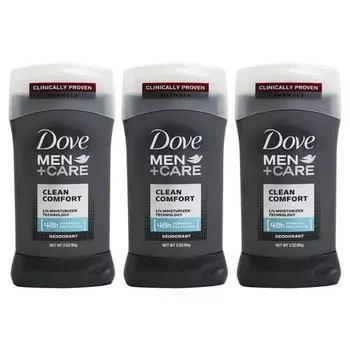 Дезодорант Dove Men +Care Чистый комфорт, 85 г, 3 шт.
