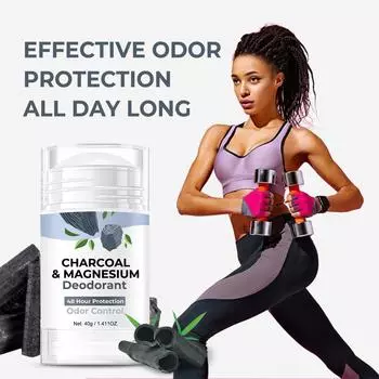 Дезодорант-карандаш с углем и магнием — сохранит свежесть подмышек и уменьшит запахи — дезодорант для женщин и мужчин