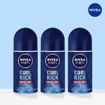 Дезодорант Nivea Men Roll On Cool Kick, 50 мл, 3 шт.