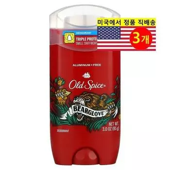 Дезодорант Old Spice с ароматом перчаток Bear Glove, 3 упаковки, 85 г