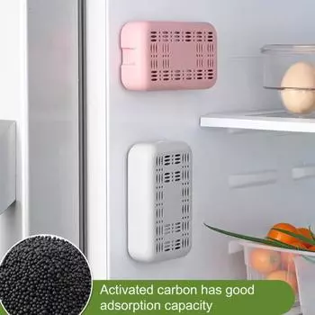 Дезодорант с активированным углем на присоске для холодильника, очиститель воздуха, средство для удаления запахов, товары для продажи C серый