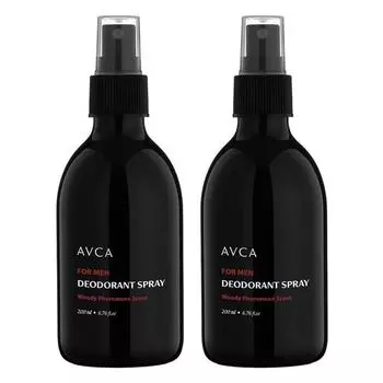 Дезодорант-спрей Abka For Men с ароматом древесных феромонов, 200 мл, 2 шт.