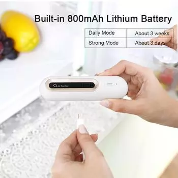 Дезодоратор для холодильника USB Мини-холодильник Дезодоратор Устранитель запахов Генератор озона Многоразовый для автомобиля белый