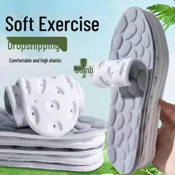 Дезодорирующие стельки PU Pebble: Супермягкие, амортизирующие спортивные коврики для мужчин и женщин. Устраняет запахи, идеально подходит для длительного комфортного пребывания. 41-42