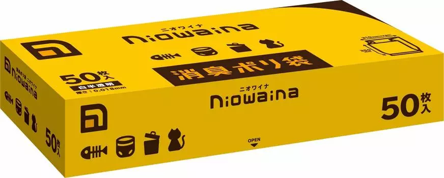 Дезодорирующий мешок Nippon Sanipak SS01 Niowaina, белый, полупрозрачный, 50 шт. x 4 шт.