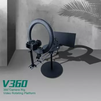 DF DIGITALFOTO V30 Вращающаяся на 360 градусов установка для видеосъемки Вращающаяся платформа для фотосъемки из металлического материала чёрный