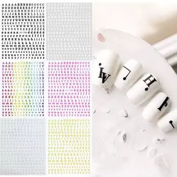 DFsucces 6 наклеек с буквами алфавита, английские буквы, логотип, блестки, заглавные и строчные буквы, сделай сам, радужный лазерный градиент (6 стилей)