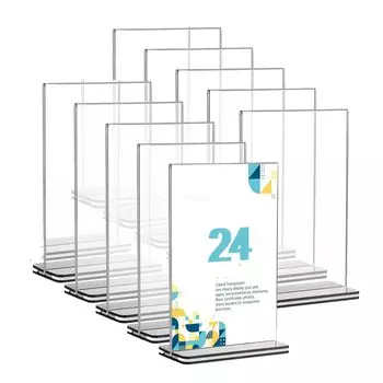 DFsucces Card Stand Card Display Shelf Set of 10 Acrylic Draw Type Replaceable Cards Compatible with Cards Card Case Protection Storage