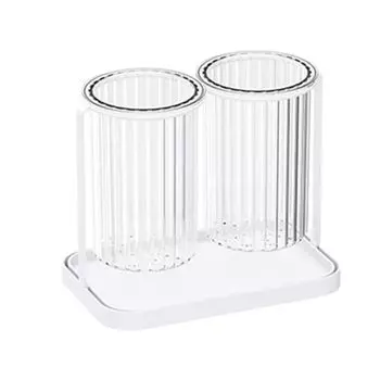 DFsucces Держатель для палочек для еды Двойной держатель для палочек для еды Пластиковый держатель для инструментов Кухонный держатель для палочек для еды Подставка для столовых приборов Хранение кухонных принадлежностей Прозрачный