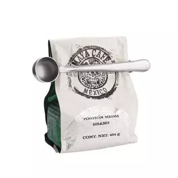 DFsucces Кофейная мерная ложка Мерная ложка из нержавеющей стали Кофейная ложка с зажимом для пакета Кофейная утварь Еда Молочный порошок Специи Овес Чай Приправа Ложка