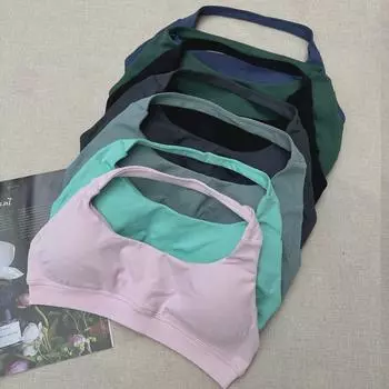 DFYNE Низкопрофильный высокоэластичный бесшовный бюстгальтер для йоги с лямкой через шею Extra Small