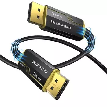 DGHUMEN 8K волоконно-оптический DP-кабель Display Port Cable DP Standard High DP DP-совместимый с 30M, 1.4 8K@60Hz/4K@144Hz Скорость 32.4Gbps, (мужчина) - (мужчина),