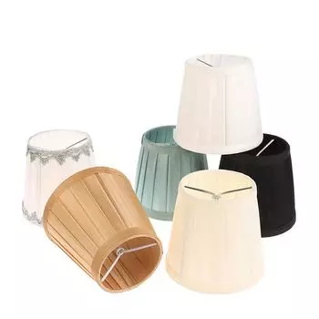 Dia 12Cm Modern Style Chandelier Fabric Lamp Shade Clip On Mini Wall Lamp Shade El Bedroom Bedside Floor Lamp Shell Cover