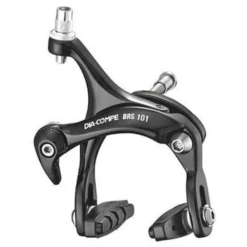 DIA COMPE BRS101 Caliper with Recessed Nuts Brake, Front, Black,