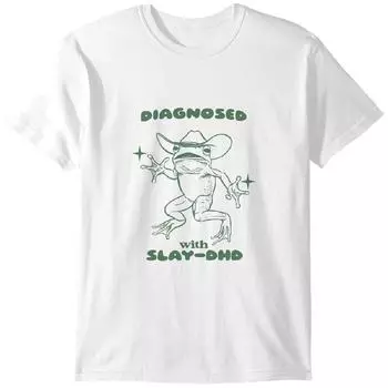 Diagnosed With Slay-DHD, Funny ADHD Shirt, Funny Frog Shirt, Meme T Shirt, Funny Tshirt Classic T-shirt 4XL
