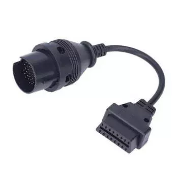 Диагностический адаптер черный круглый OBD2 38-контактный кабель для