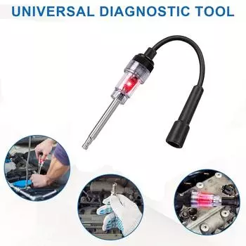 Диагностический комплект для свечей зажигания и катушек зажигания точно проверяет системы зажигания двигателей для автомобилей, газонокосилок и небольших двигателей чёрный