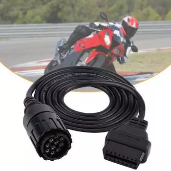 Диагностический соединительный кабель к стабильной 10-контактной портативной трансмиссии, 16-контактный черный разъем OBD2 для диагностики