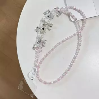 Diagonal Lanyard Heart Mobile Phone Lanyard With Card DIY Mobile Phone Chain Phone Case style E