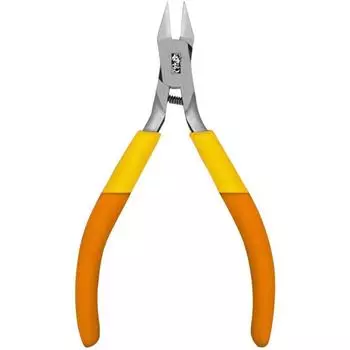 Диагональные плоскогубцы из углеродистой стали, прецизионные острые кусачки, плоскогубцы, пазлы, сборка моделей, режущие кусачки желтый оранжевый