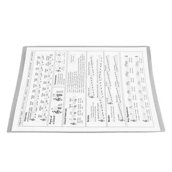 Диаграмма аккордов для арфы Портативная Прочная Мелованная бумага Практика Игровые Аксессуары для начинающих L