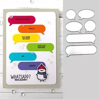 Диалоговое окно чата, дизайн, стиль, металлические трафареты, сделай сам, скрапбукинг, тиснение, трафарет, бумага, шаблон для альбома серебряный