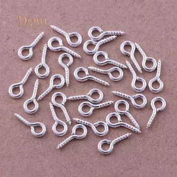 Диаметр 100 шт. серебристый цвет с покрытием винт рым-болт штифт колышек для изготовления ювелирных изделий фурнитура ремесло DIY инструменты