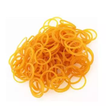Диаметр 10 мм-60 мм Ширина 1,5 мм Желтые высокоэластичные резинки Поставки растягивающиеся латексные кольца для домашнего офиса Канцелярские принадлежности 100Pcs