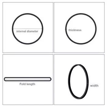 Диаметр 19 мм-43 мм Черные высокоэластичные резиновые ленты, растягивающиеся уплотнительные кольца 100Pcs