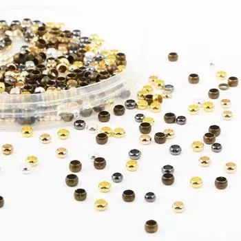 Диаметр 1,5-4 мм, золотые родиевые шарики, обжимные концы, бусины-пробки, разделительные бусины для изготовления ювелирных изделий своими руками, аксессуары 2.0mm 500PCS/Pack