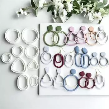 Диаметр 25/30/35/40/45 мм Круглая форма Полимерная глина Резак Мягкая керамика Резка Инструмент для изготовления сережек, подвесок, ювелирных изделий