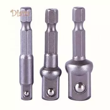 Диаметр 3 шт. Набор переходников с шестигранным хвостовиком до 1/4 3/8 1/2 дюйма, ударные сверла, аксессуары