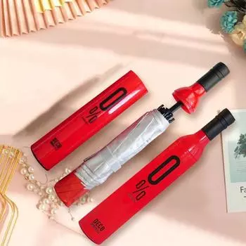 Диаметр 98 см. Зонт от солнца, 8-пружинный складной зонт, переносной зонт для пивных бутылок, женский синий