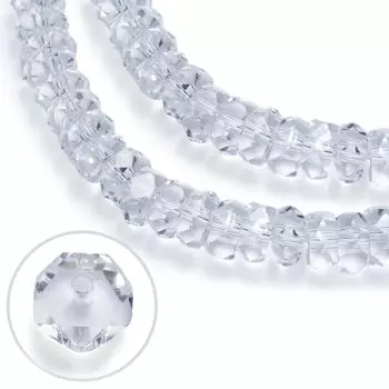 Диаметр хрусталя в форме пуговицы 7 мм x толщина Бусины из натурального камня ручной работы из кварца Power Stone Sparkling Punpunmaru [внешний 4 мм] [30 штук]