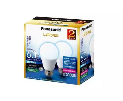 Диаметр основания светодиодного светильника Panasonic эквивалентен 60 Вт света Эквивалент дневного света Общий свет Широкое распределение света Совместимость с закрытым
