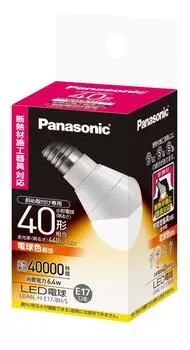Диаметр основания светодиодной лампы Panasonic эквивалентен цвету лампочки мощностью 40 Вт, монтаж небольшого светильника, совместимый с закрытыми светильниками