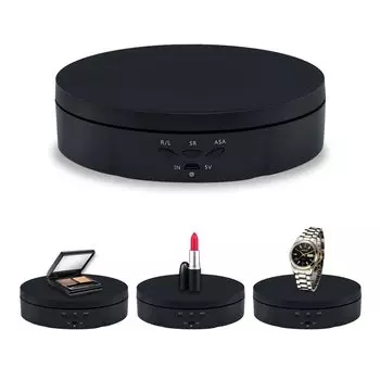 Диаметр вращающегося стола Mcbazel USB Нагрузка 10 кг Выставочный стенд Электрический поворотный стол Вращающийся стенд для демонстрации фигур Устойчивость выставки Низкий уровень шума Мощность