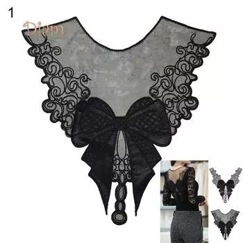 Diamin вырез воротник бантом шитье аппликация одежда платье декор one size