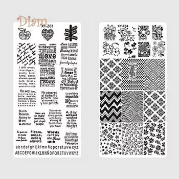 Diamo DIY Рождественский стиль ногтей штамповка пластина штамп шаблон маникюрные инструменты 3#