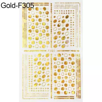 Diamo Pattern Женщины Красота Nail Art Наклейки DIY Наклейки Маникюр Декор F306 серебряный